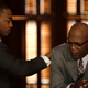 Anthony Mackie and Samuel L. Jackson in The Banker